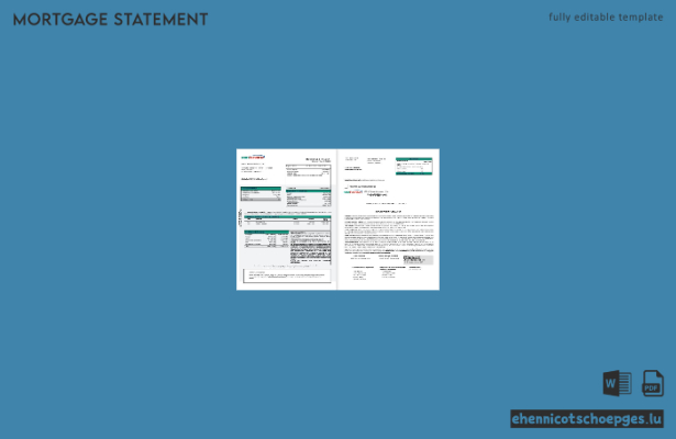 Kontoauszug der MidFlorida Credit Union (USA) im Word- und PDF-Format (Beispielvorschau)